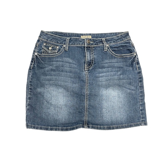 Earl jeans vintage denim skirt size 10 US washed blue size Y2K Jeans - Picture 2 of 12